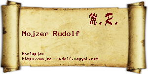 Mojzer Rudolf névjegykártya