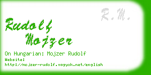 rudolf mojzer business card
